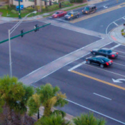 overhead view of an intersection